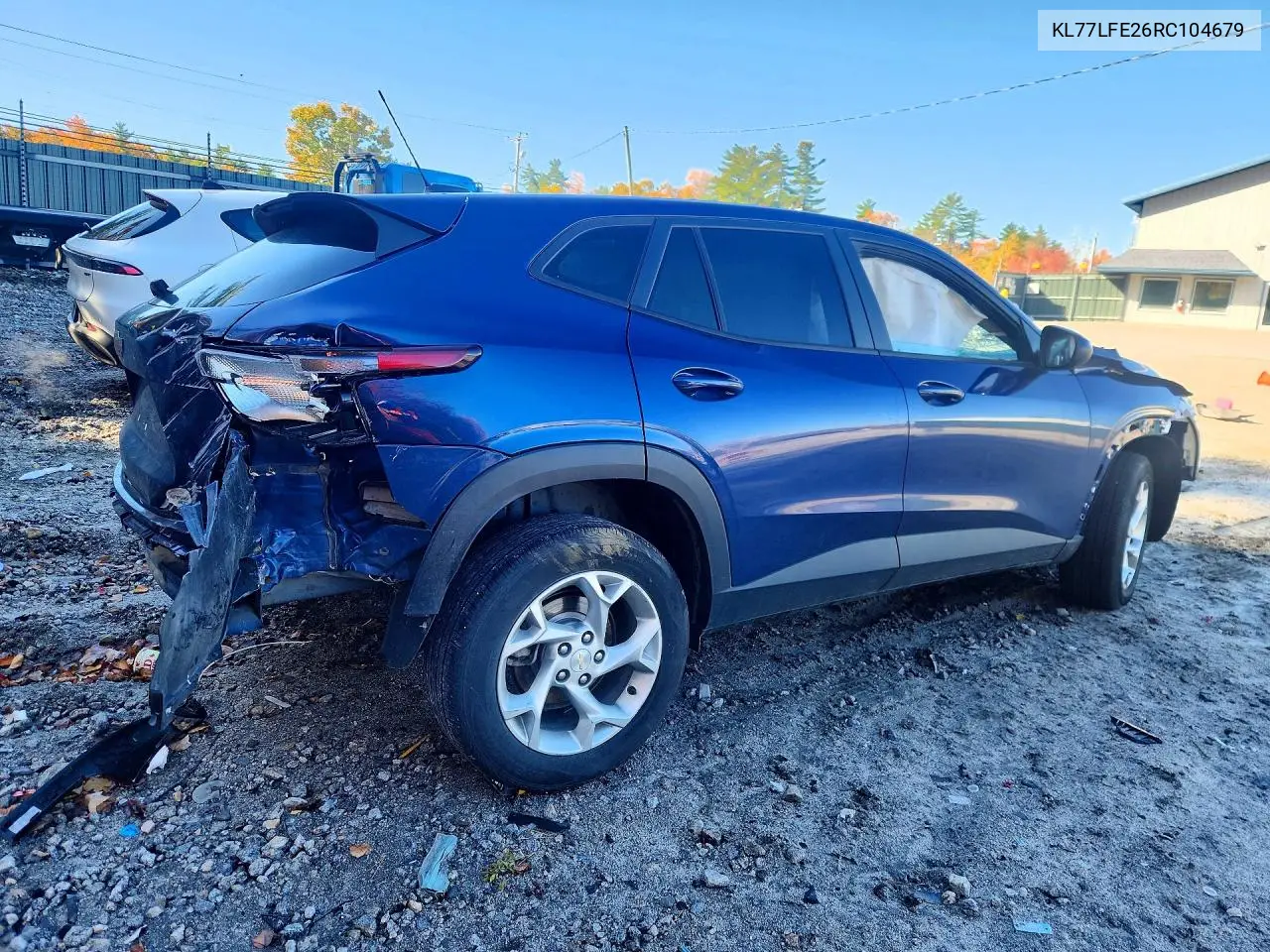 2024 CHEVROLET TRAX VIN KL77LFE26RC104679 — фото 3