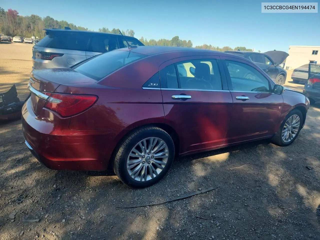 2014 CHRYSLER 200 VIN 1C3CCBCG4EN194474 — фото 3