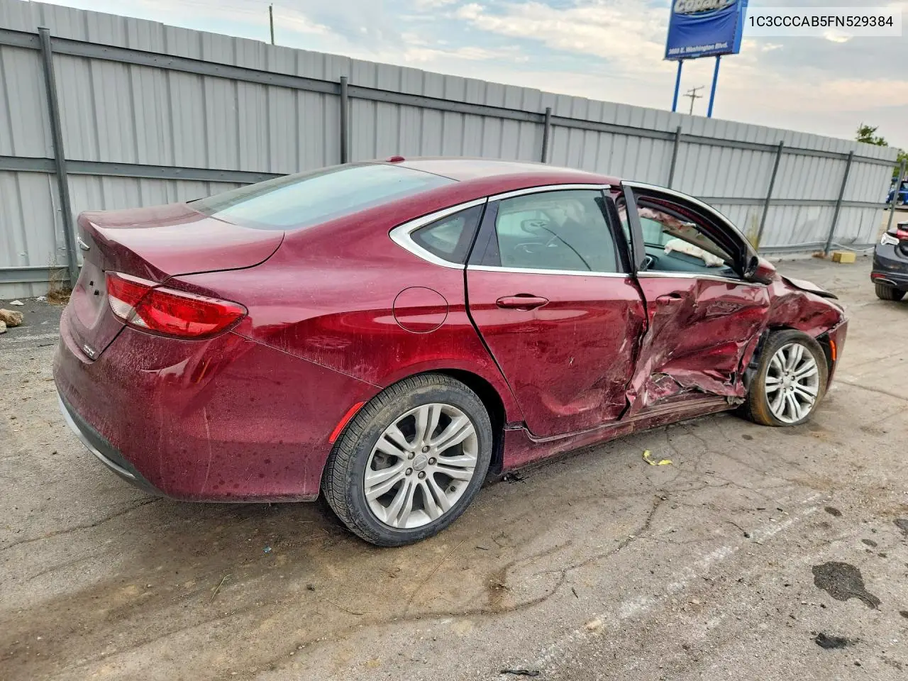 2015 CHRYSLER 200 VIN 1C3CCCAB5FN529384 — фото 3