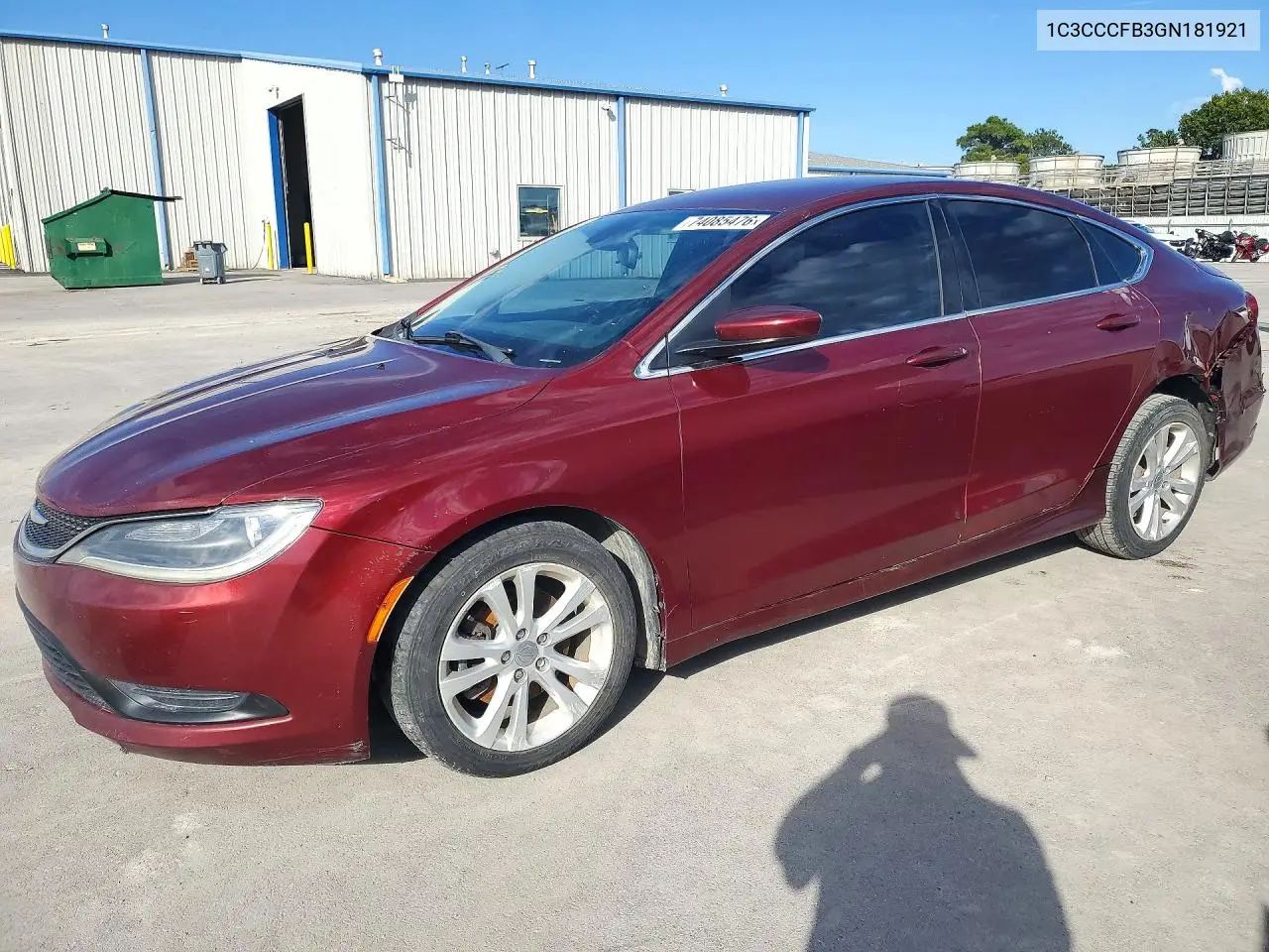 CHRYSLER 200 2016, VIN 1C3CCCFB3GN181921