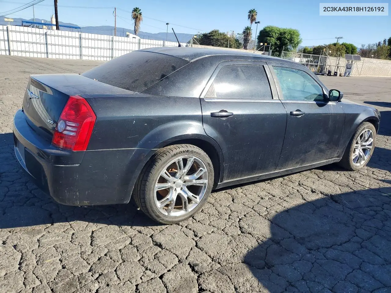 2008 CHRYSLER 300 VIN 2C3KA43R18H126192 — фото 3