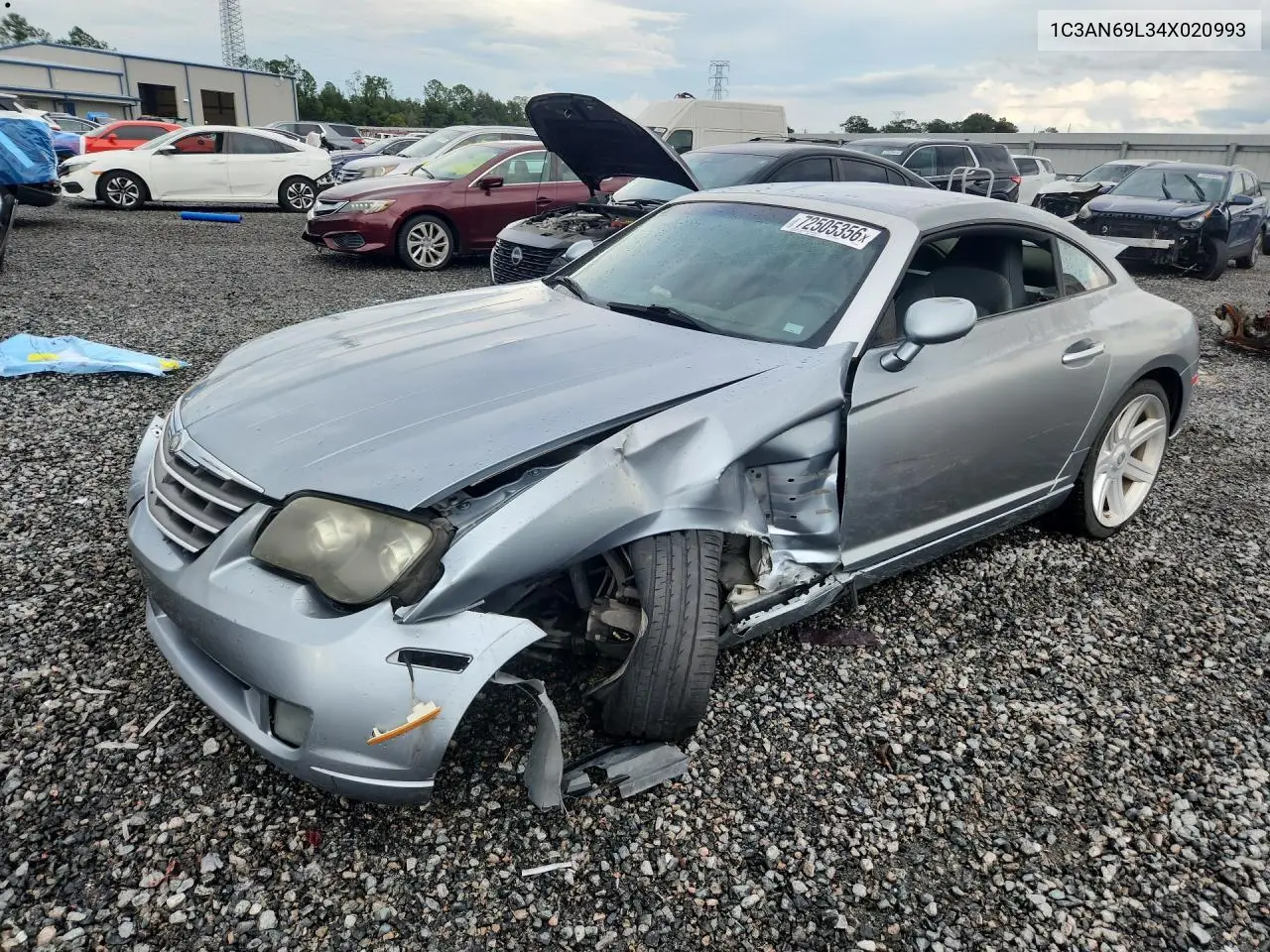 CHRYSLER CROSSFIRE 2004, VIN 1C3AN69L34X020993