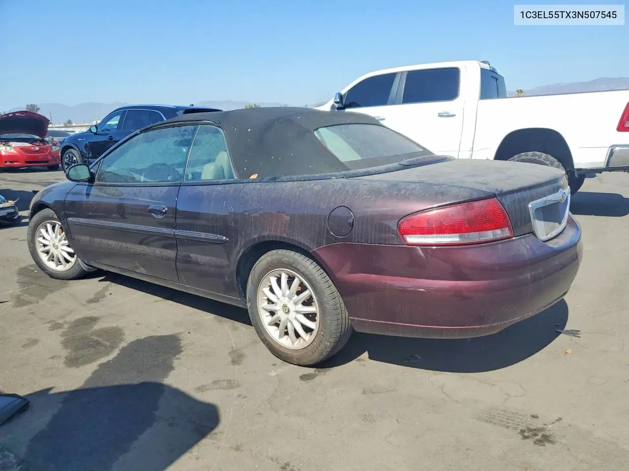 2003 CHRYSLER SEBRING VIN 1C3EL55TX3N507545 — фото 2