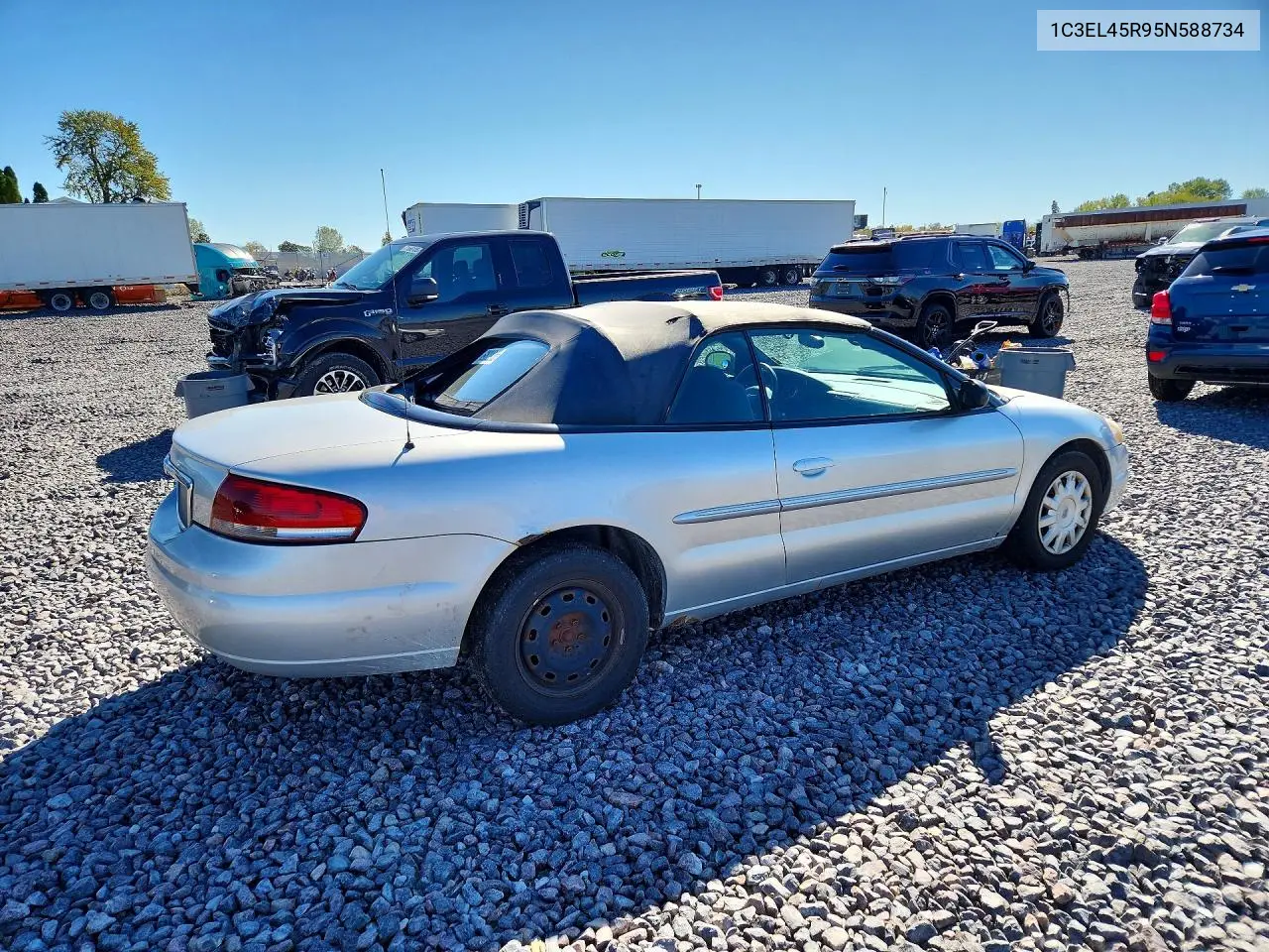 2005 CHRYSLER SEBRING VIN 1C3EL45R95N588734 — фото 3