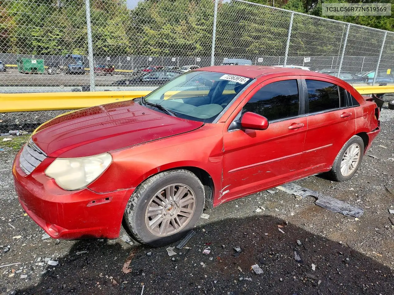 CHRYSLER SEBRING 2007, VIN 1C3LC56R77N519569