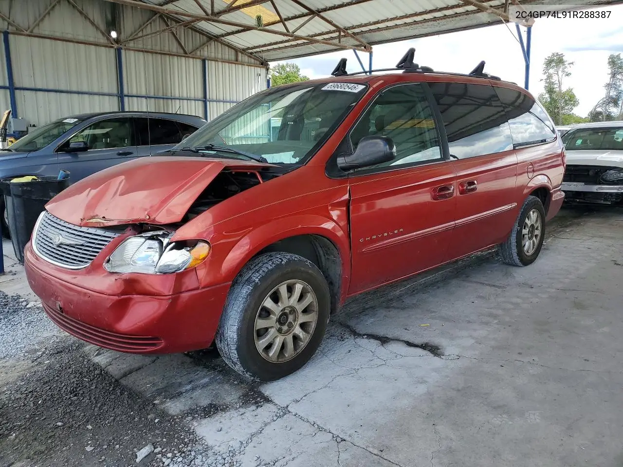 CHRYSLER TOWN & COUNTRY 2001, VIN 2C4GP74L91R288387