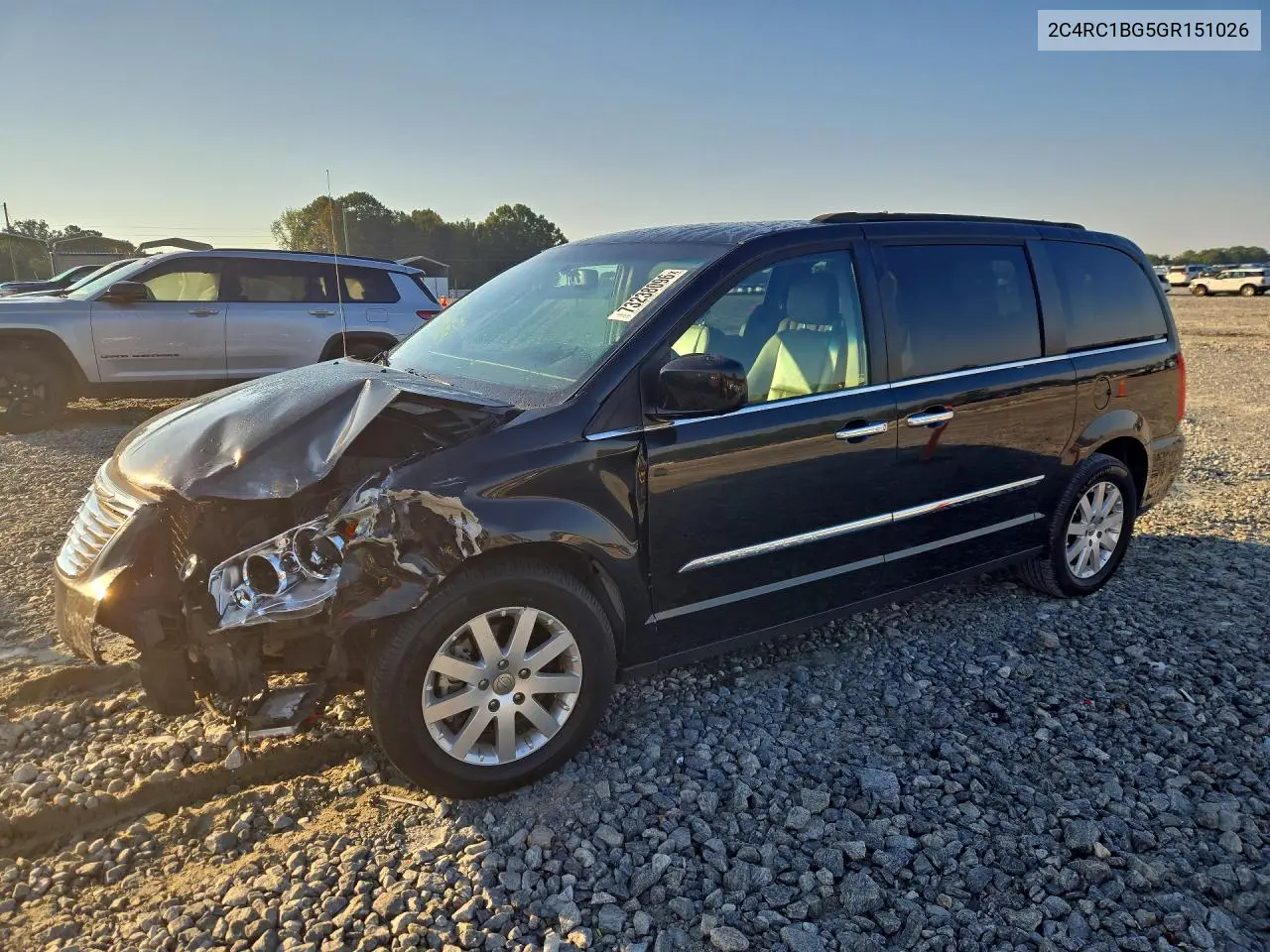 CHRYSLER TOWN & COUNTRY 2016, VIN 2C4RC1BG5GR151026