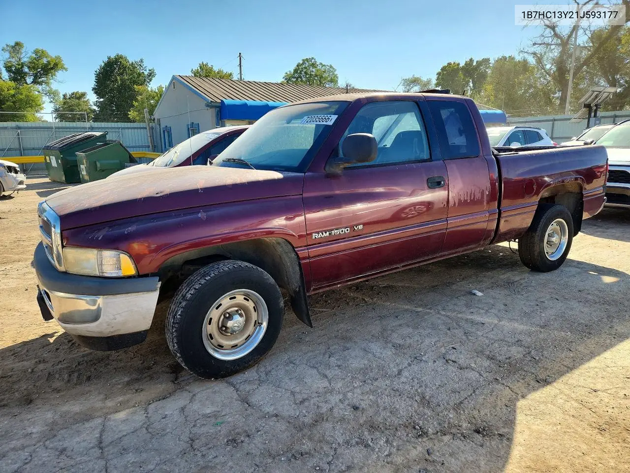 DODGE RAM 2001, VIN 1B7HC13Y21J593177