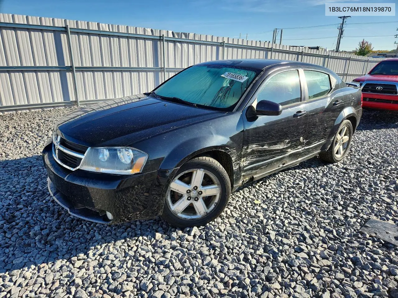 DODGE AVENGER 2008, VIN 1B3LC76M18N139870