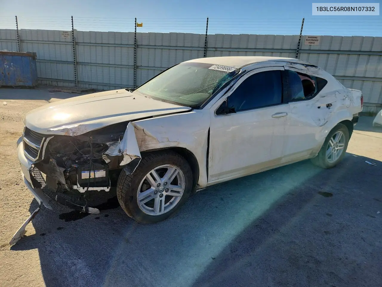 DODGE AVENGER 2008, VIN 1B3LC56R08N107332