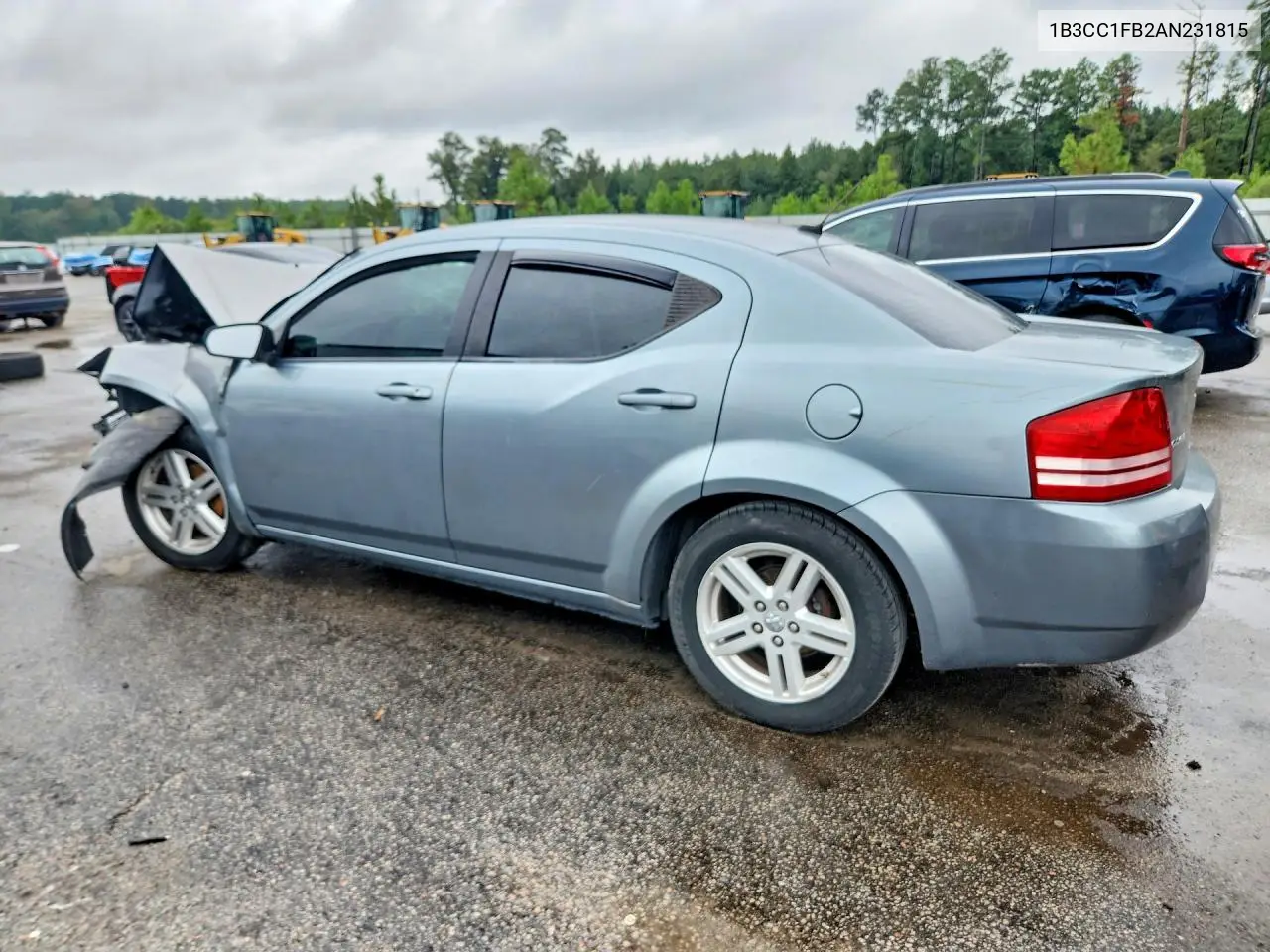 2010 DODGE AVENGER VIN 1B3CC1FB2AN231815 — фото 2