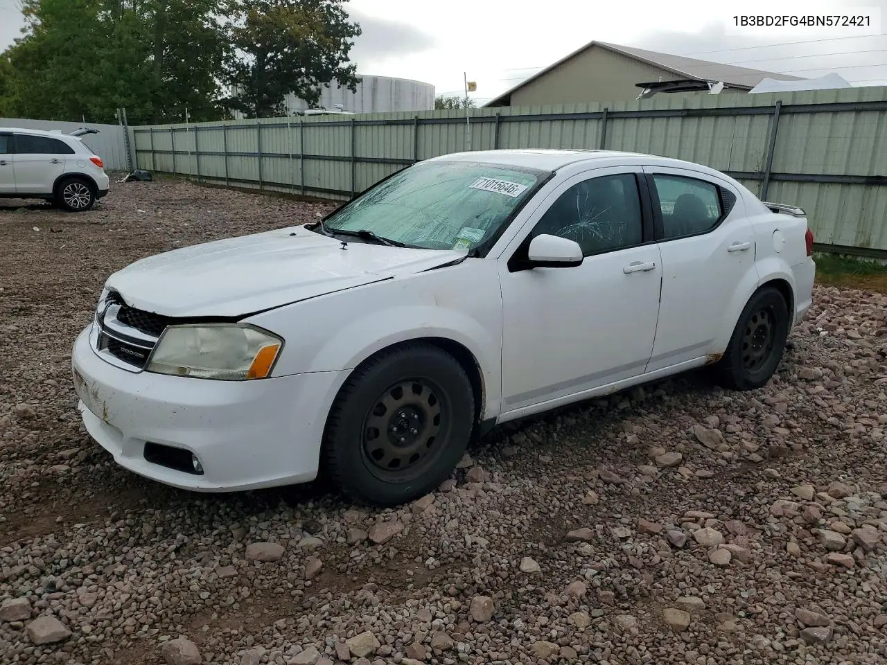 DODGE AVENGER 2011, VIN 1B3BD2FG4BN572421