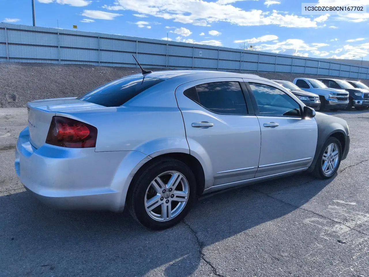2012 DODGE AVENGER VIN 1C3CDZCB0CN167702 — фото 3