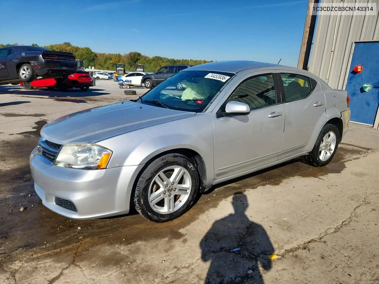 DODGE AVENGER 2012, VIN 1C3CDZCB3CN143314