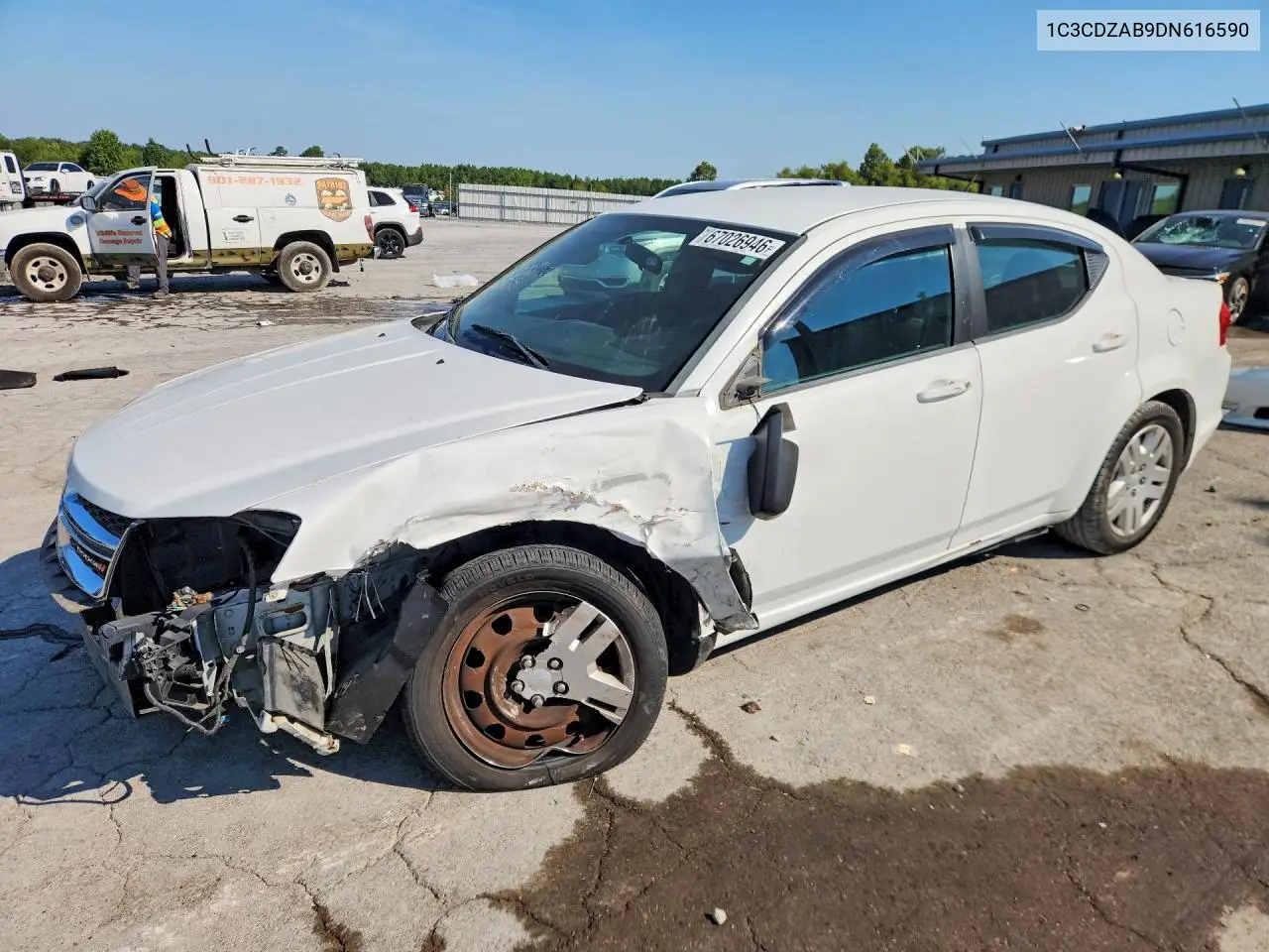 DODGE AVENGER 2013, VIN 1C3CDZAB9DN616590