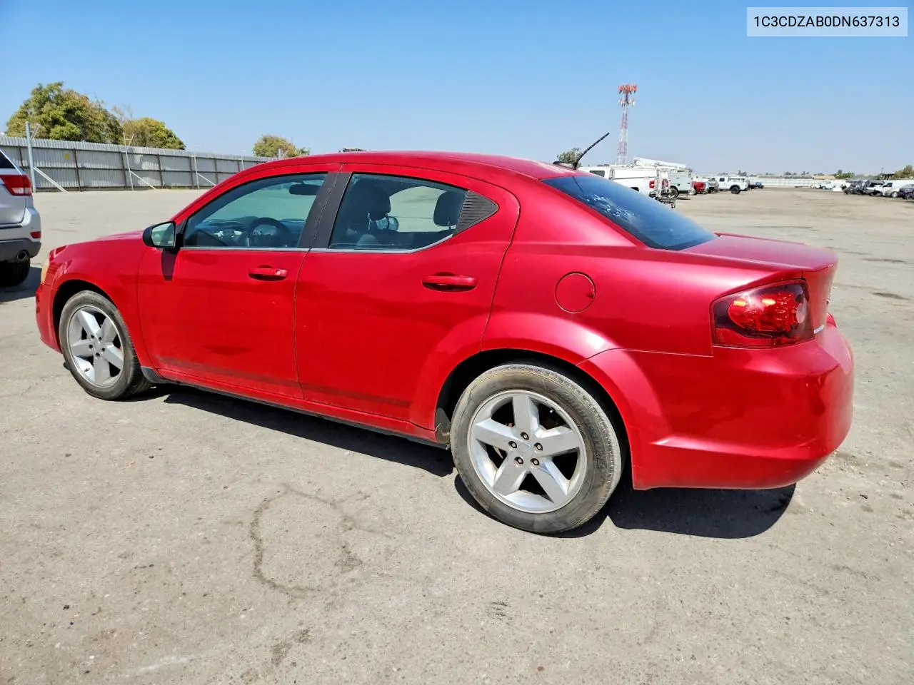 2013 DODGE AVENGER VIN 1C3CDZAB0DN637313 — фото 2