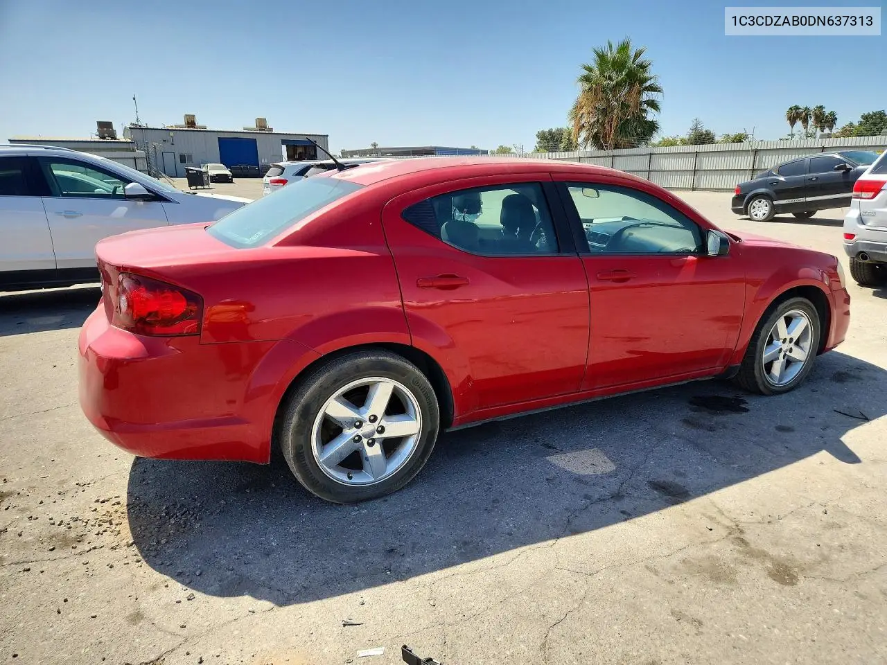 2013 DODGE AVENGER VIN 1C3CDZAB0DN637313 — фото 3