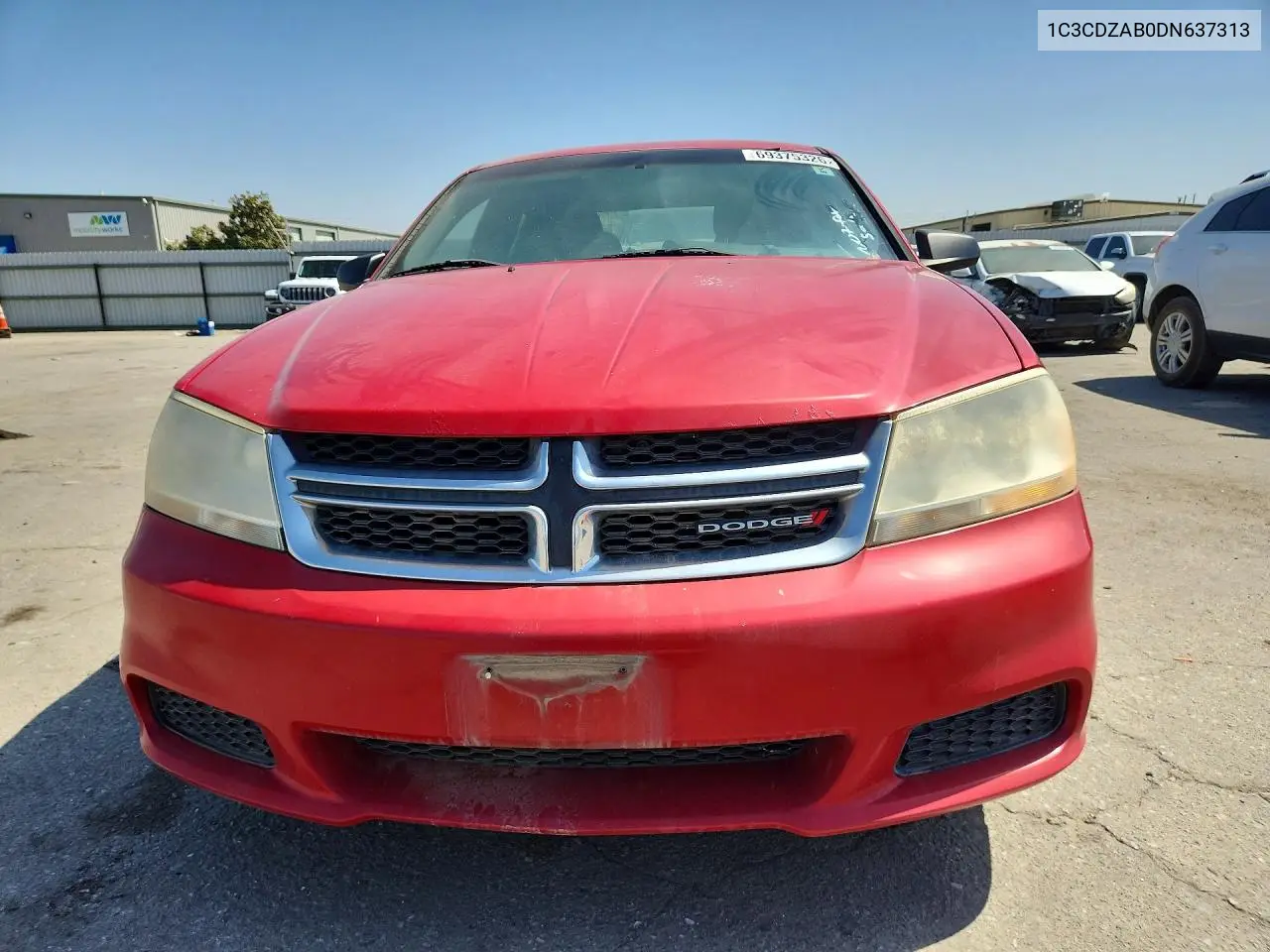 2013 DODGE AVENGER VIN 1C3CDZAB0DN637313 — фото 5