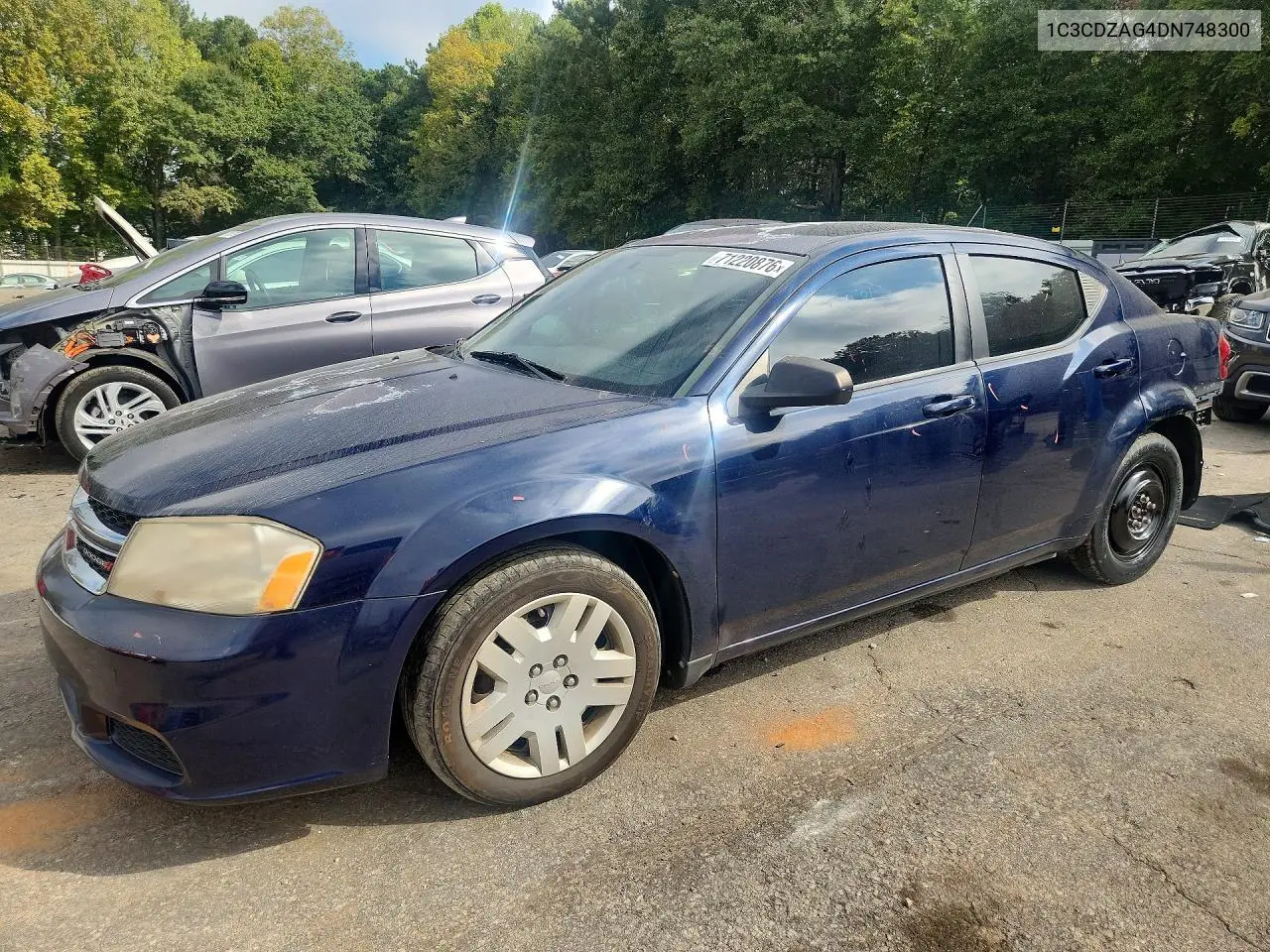 DODGE AVENGER 2013, VIN 1C3CDZAG4DN748300