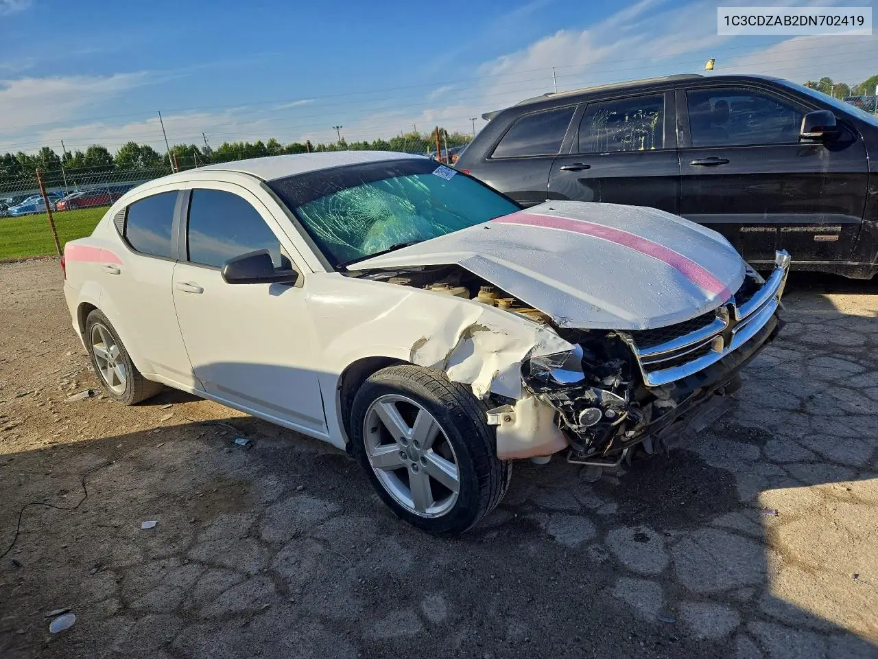 2013 DODGE AVENGER VIN 1C3CDZAB2DN702419 — фото 4