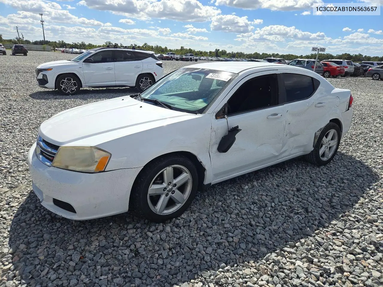 DODGE AVENGER 2013, VIN 1C3CDZAB1DN563657