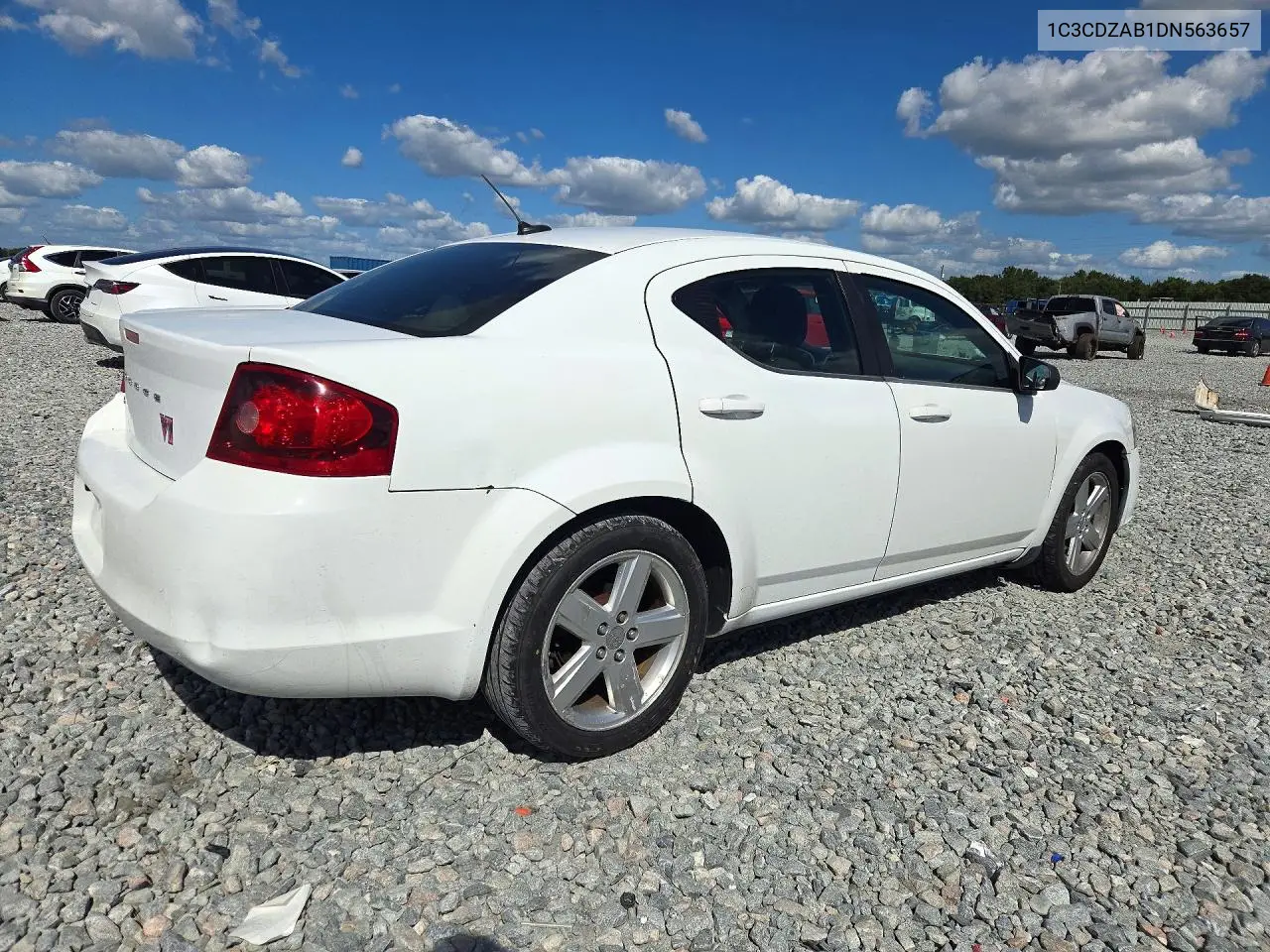 2013 DODGE AVENGER VIN 1C3CDZAB1DN563657 — фото 3