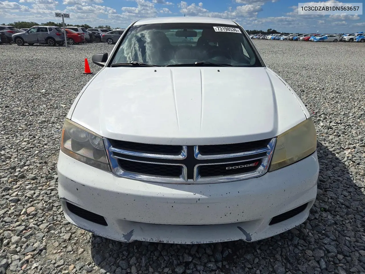 2013 DODGE AVENGER VIN 1C3CDZAB1DN563657 — фото 5