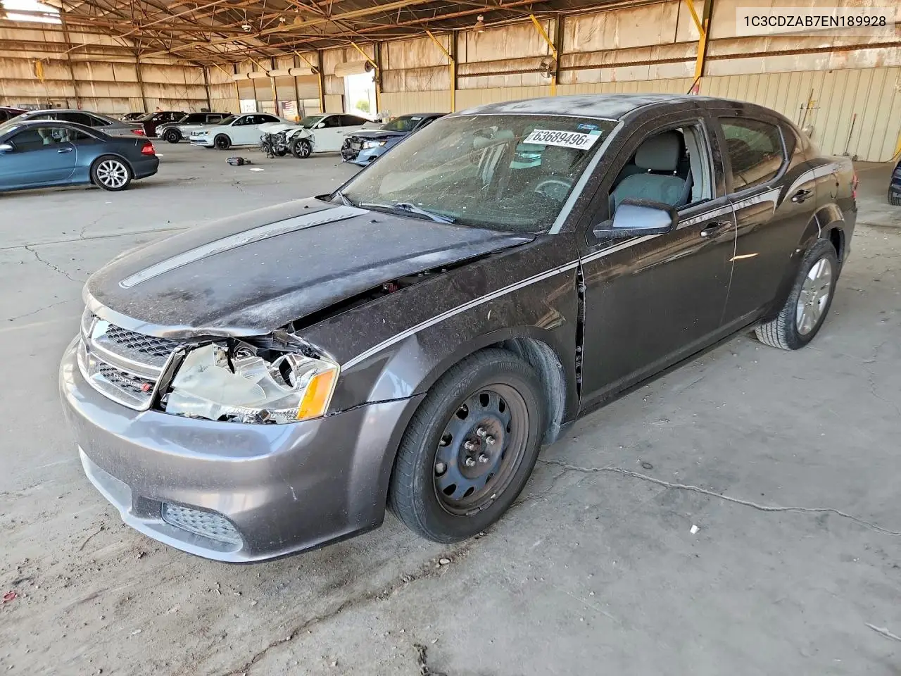 DODGE AVENGER 2014, VIN 1C3CDZAB7EN189928