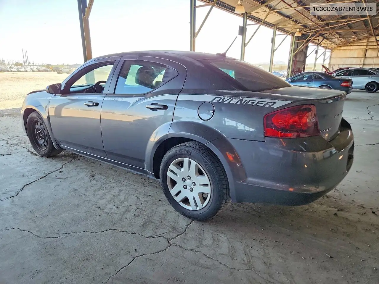 2014 DODGE AVENGER VIN 1C3CDZAB7EN189928 — фото 2
