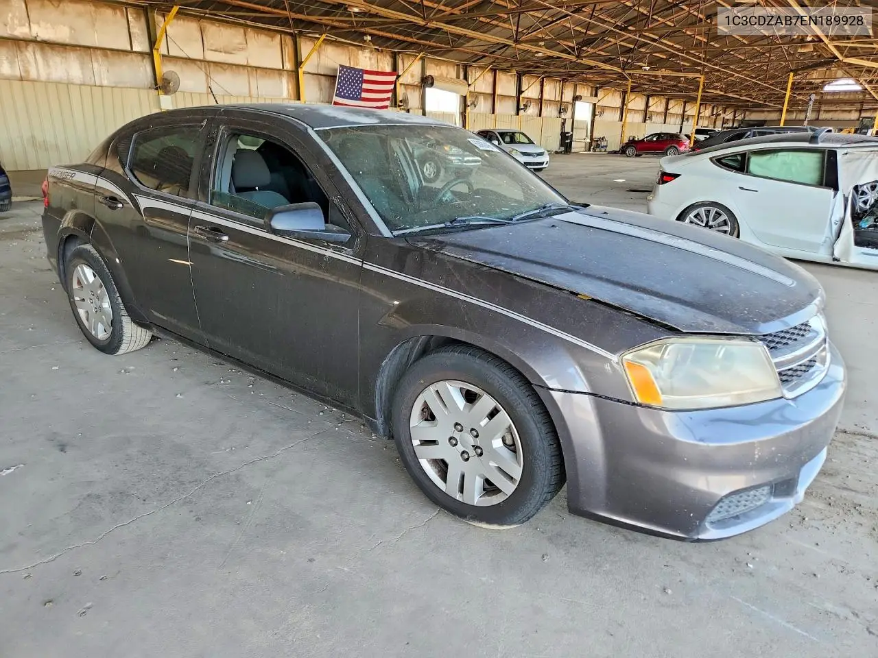 2014 DODGE AVENGER VIN 1C3CDZAB7EN189928 — фото 4