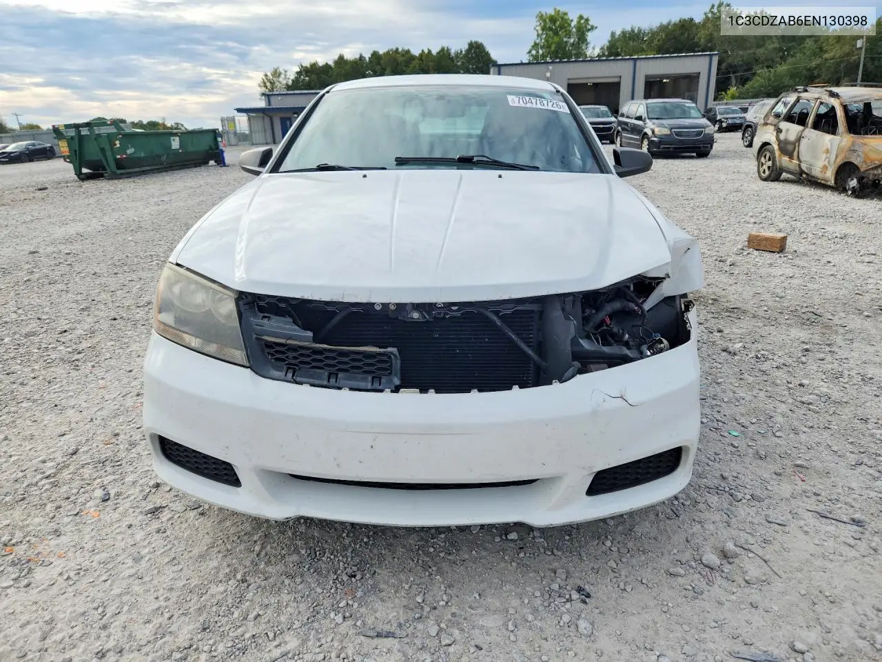 2014 DODGE AVENGER VIN 1C3CDZAB6EN130398 — фото 5