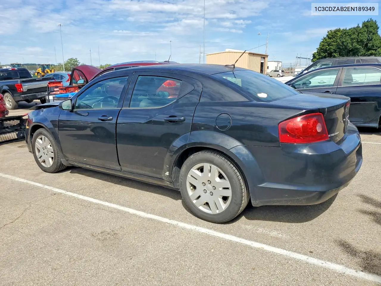 2014 DODGE AVENGER VIN 1C3CDZAB2EN189349 — фото 2