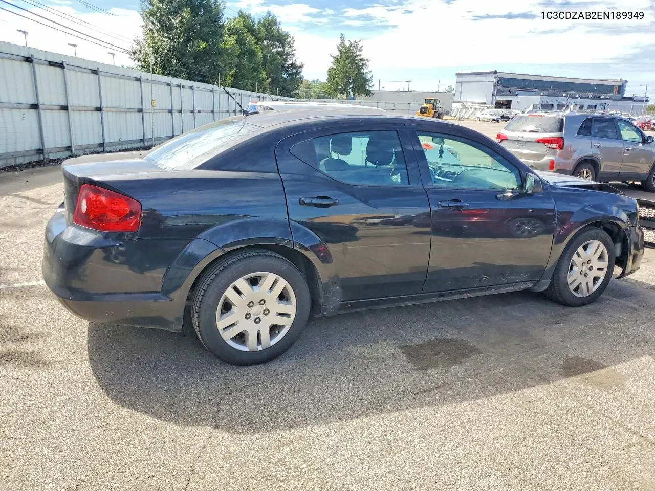 2014 DODGE AVENGER VIN 1C3CDZAB2EN189349 — фото 3