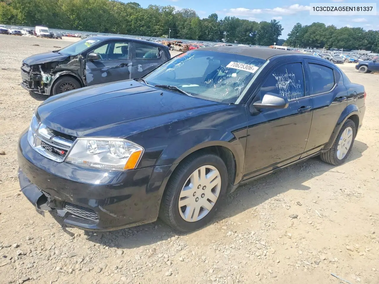 2014 DODGE AVENGER VIN 1C3CDZAG5EN181337 — фото 1