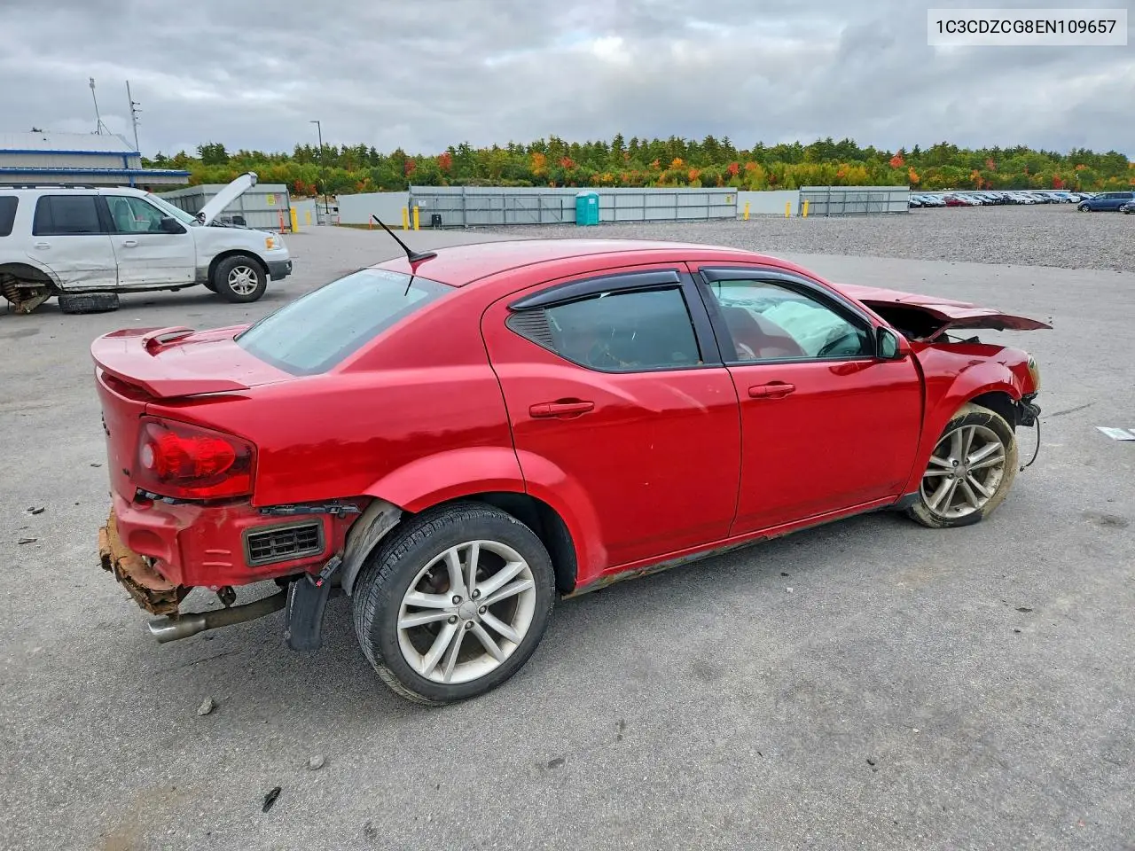 2014 DODGE AVENGER VIN 1C3CDZCG8EN109657 — фото 3