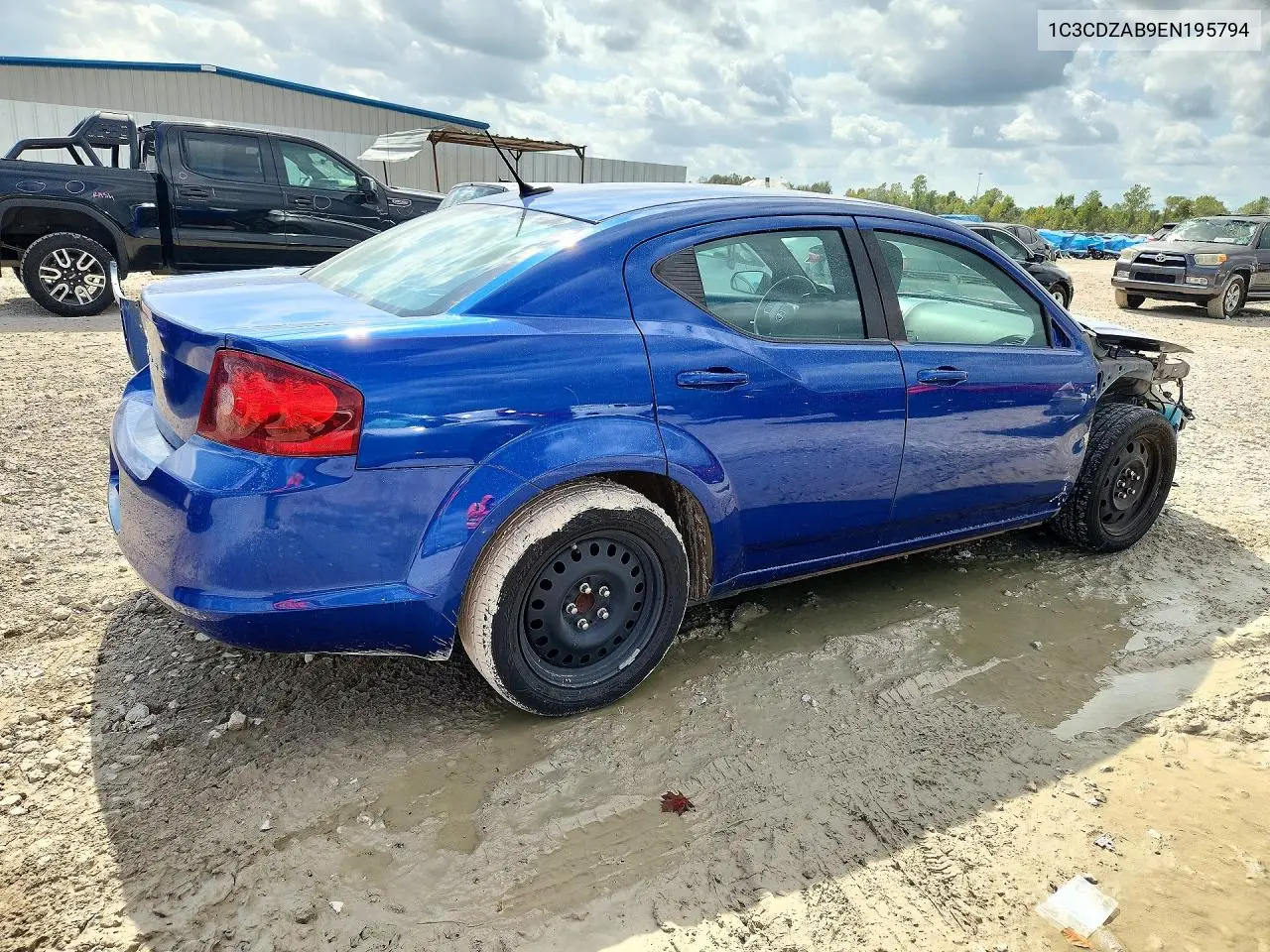 2014 DODGE AVENGER VIN 1C3CDZAB9EN195794 — фото 3