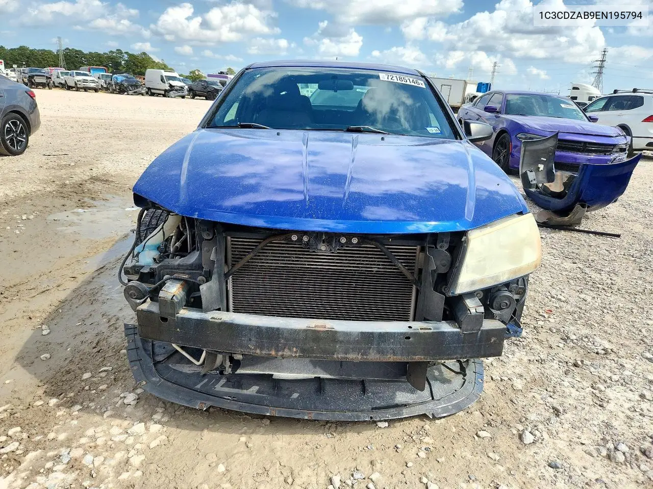 2014 DODGE AVENGER VIN 1C3CDZAB9EN195794 — фото 5