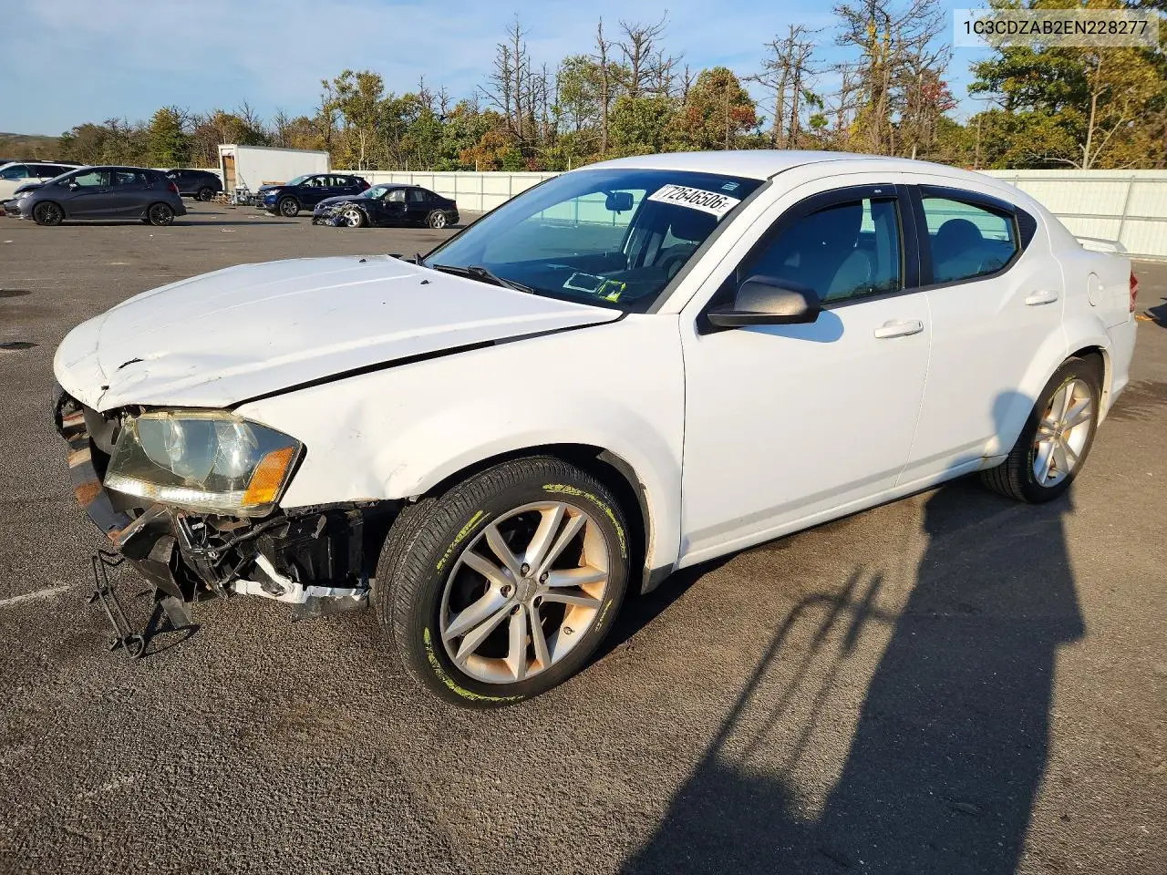 DODGE AVENGER 2014, VIN 1C3CDZAB2EN228277