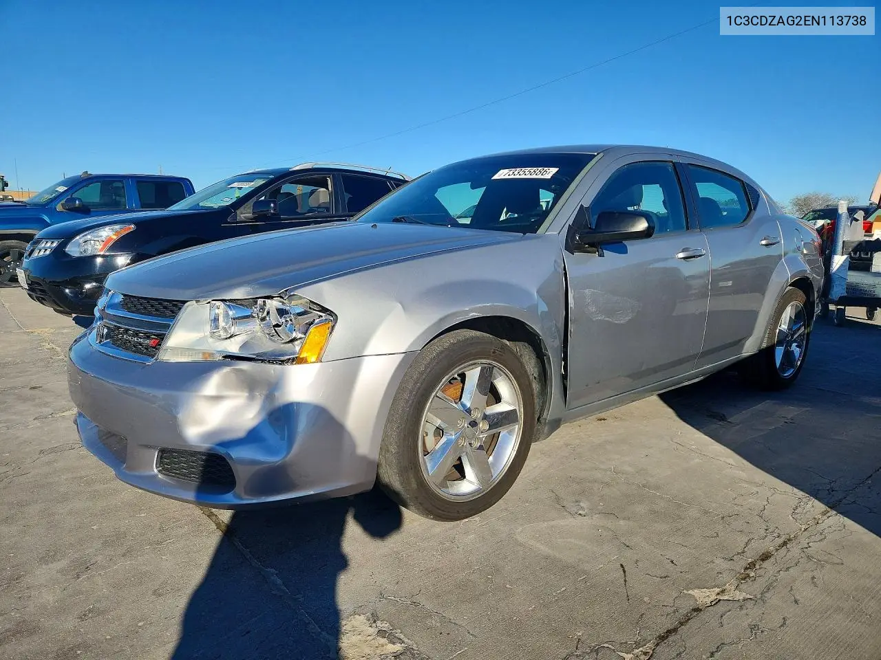 DODGE AVENGER 2014, VIN 1C3CDZAG2EN113738