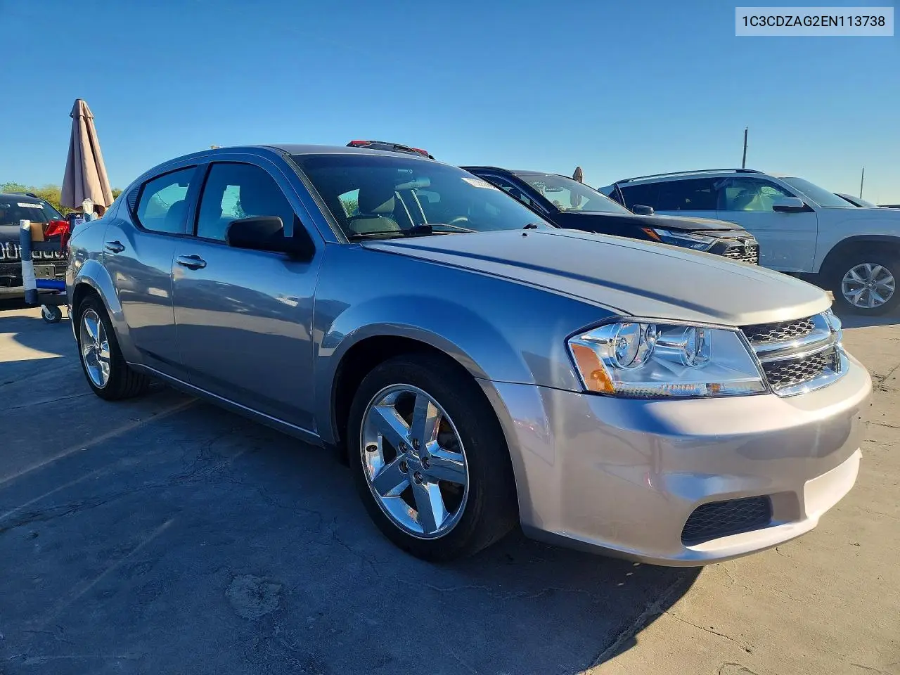 2014 DODGE AVENGER VIN 1C3CDZAG2EN113738 — фото 4