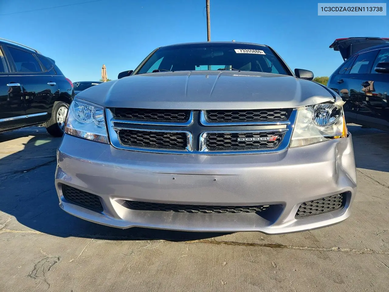 2014 DODGE AVENGER VIN 1C3CDZAG2EN113738 — фото 5