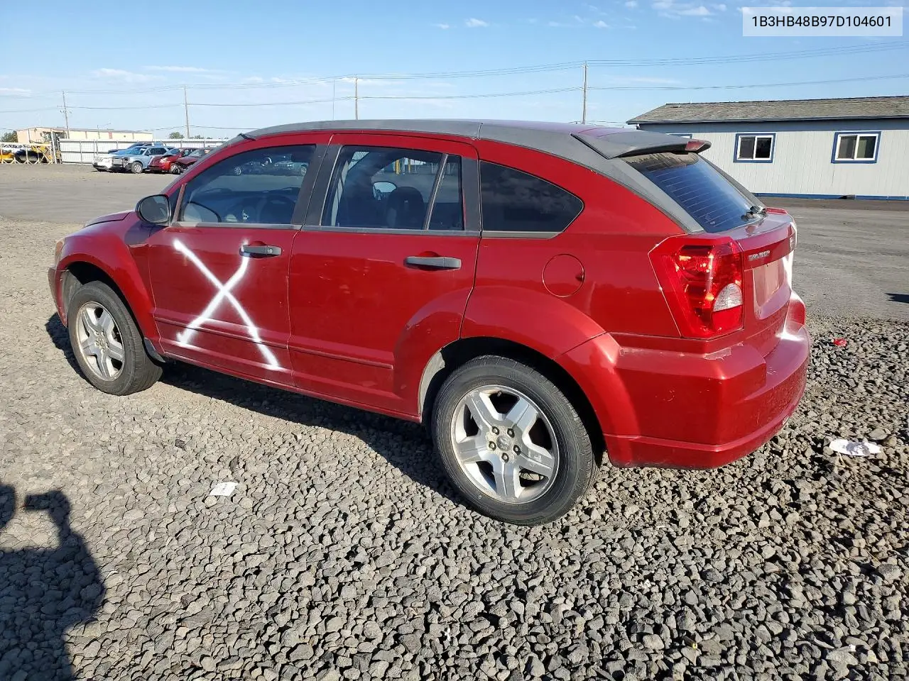 2007 DODGE CALIBER VIN 1B3HB48B97D104601 — фото 2