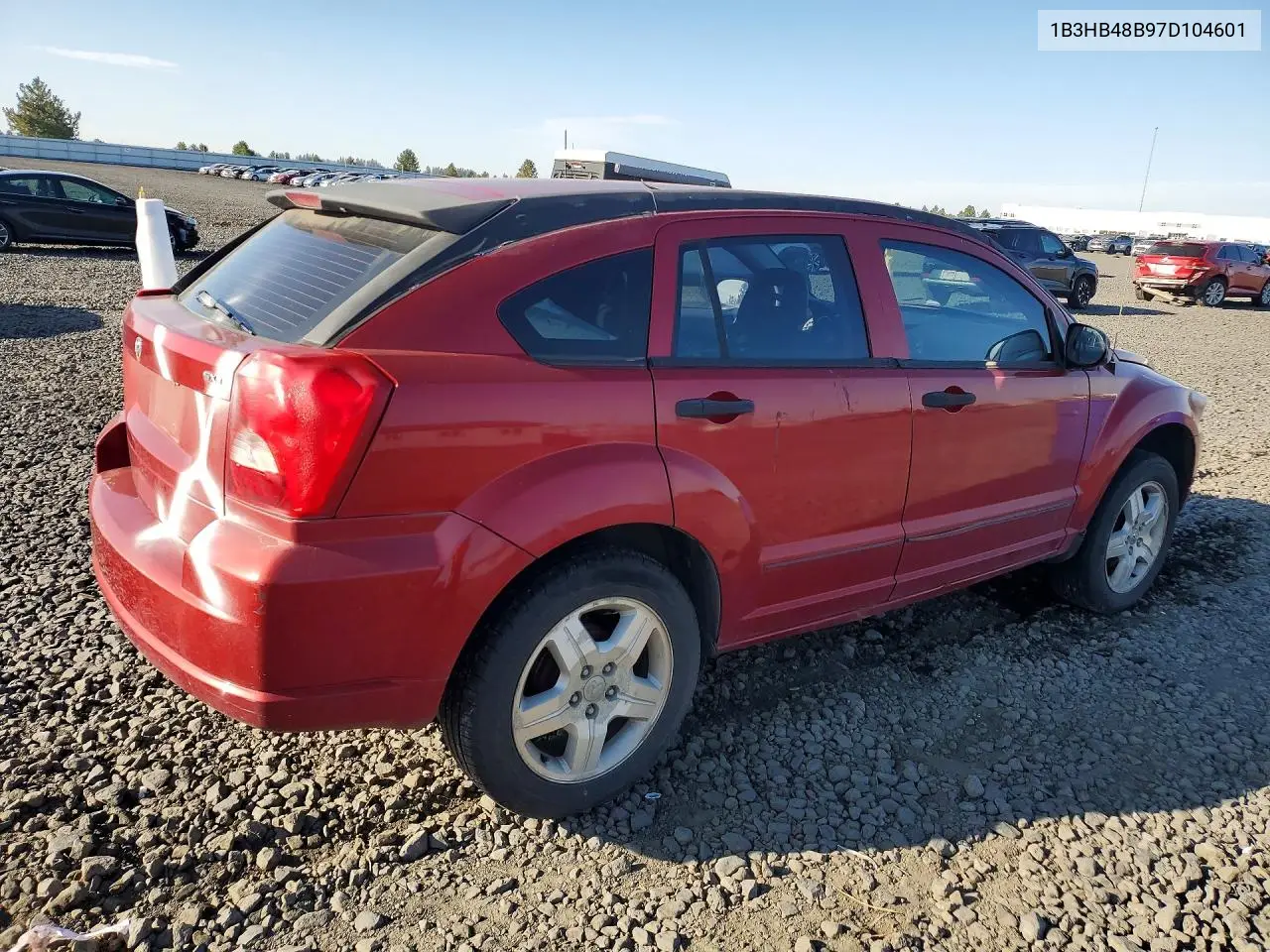 2007 DODGE CALIBER VIN 1B3HB48B97D104601 — фото 3