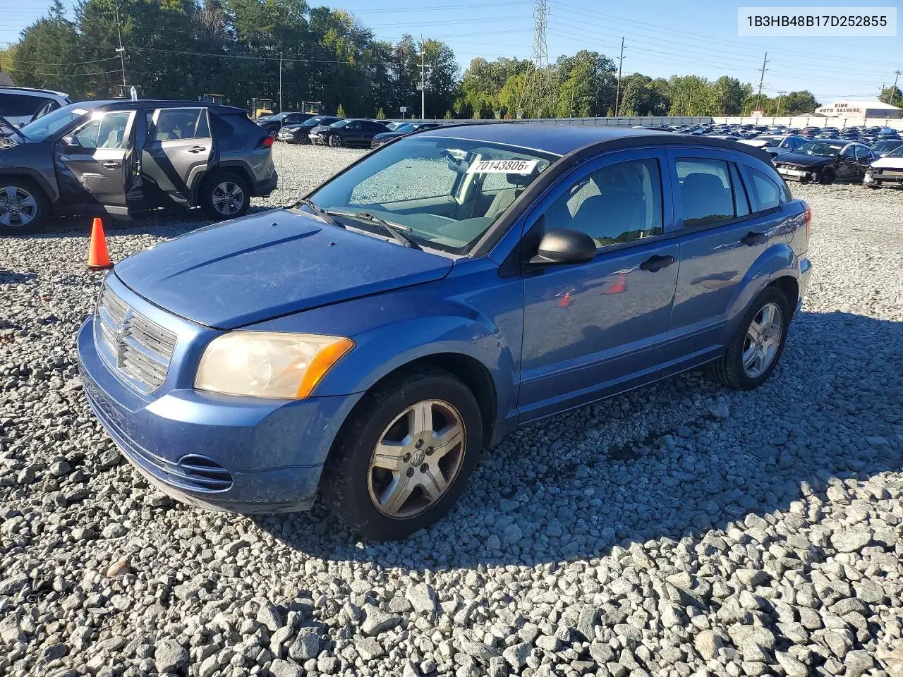 DODGE CALIBER 2007, VIN 1B3HB48B17D252855