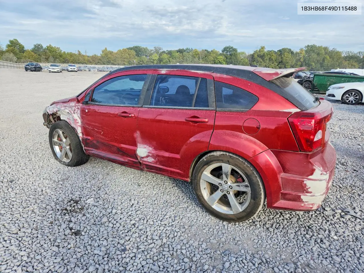 2009 DODGE CALIBER VIN 1B3HB68F49D115488 — фото 2