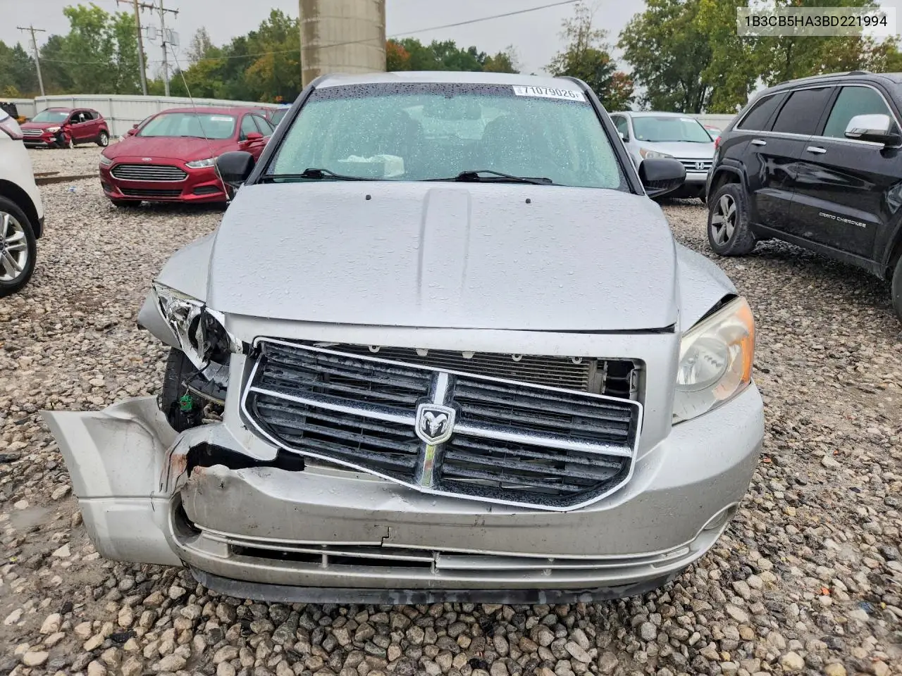 2011 DODGE CALIBER VIN 1B3CB5HA3BD221994 — фото 5