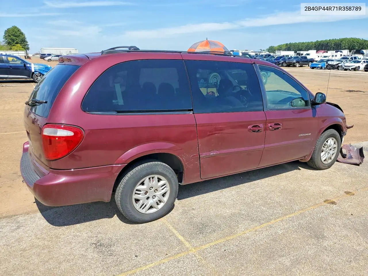 2001 DODGE CARAVAN VIN 2B4GP44R71R358789 — фото 3