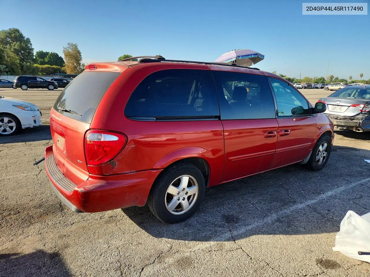 2005 DODGE CARAVAN VIN 2D4GP44L45R117490 — фото 3