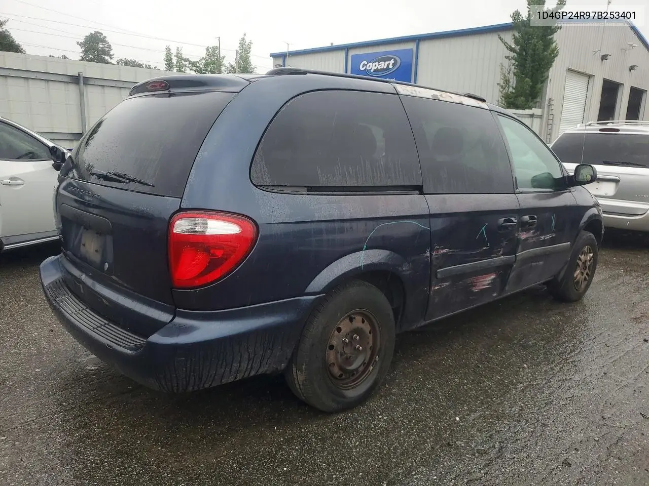 2007 DODGE CARAVAN VIN 1D4GP24R97B253401 — фото 3