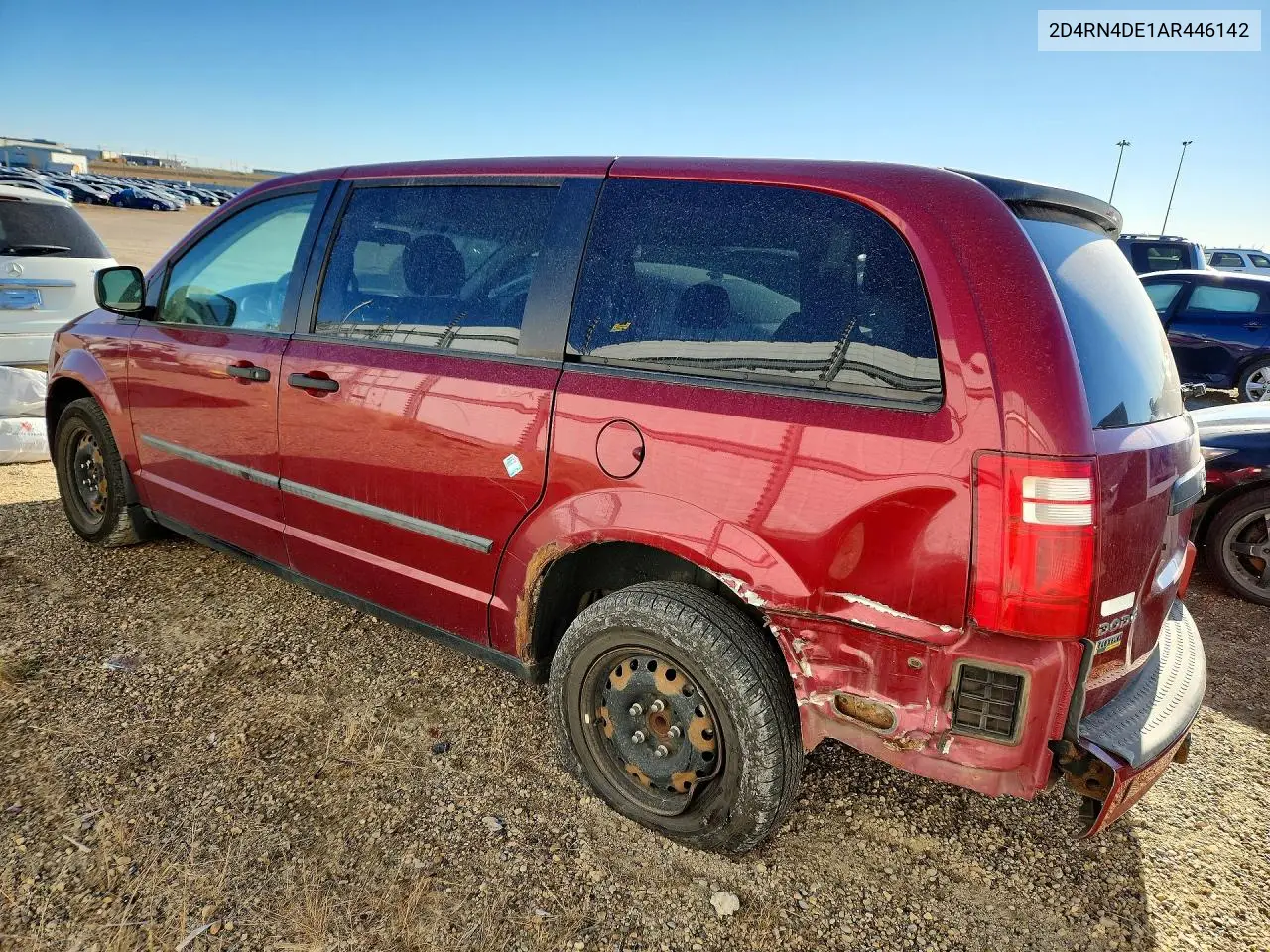 2010 DODGE CARAVAN VIN 2D4RN4DE1AR446142 — фото 2